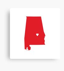 Alabama Love Canvas Print