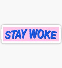 STAY WOKE WAVY BLUE Sticker