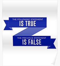 Silly True or False Mind Teaser Funny Design Poster