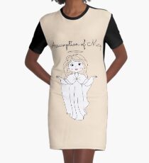Assumption of Mary - Mary on Heaven - Our Lady of the Navigators Graphic T-Shirt Dress