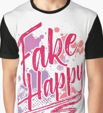 Fake Happy Graphic T-Shirt