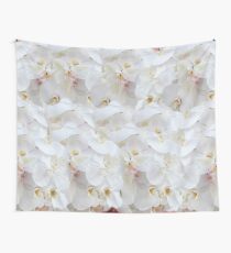WHITE PEDALS Wall Tapestry