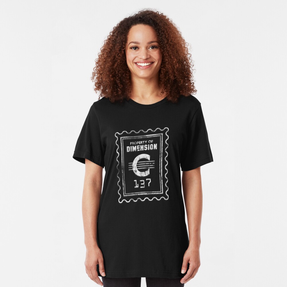 Property of Dimension C-137 Slim Fit T-Shirt