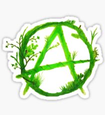 green anarchy painted Sticker