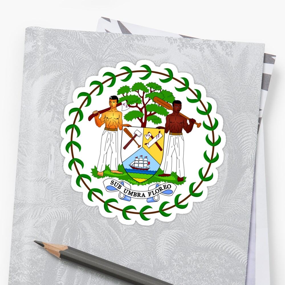 belize-coat-of-arms-sticker-by-tonbbo-redbubble