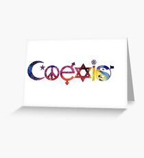 COEXIST Space Greeting Card