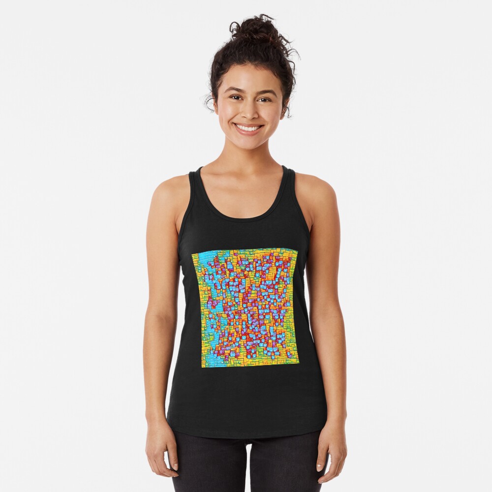 SkyBlue 22% Racerback Tank Top