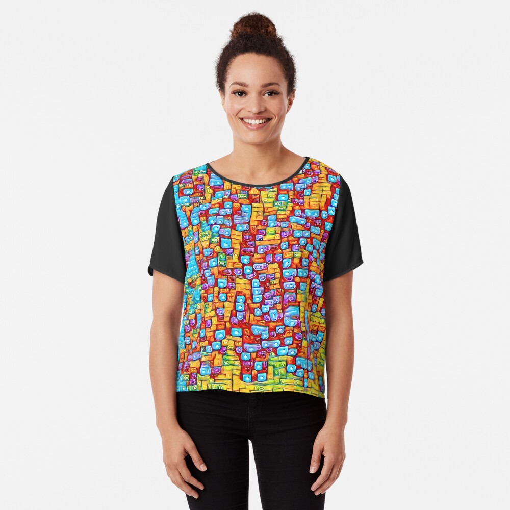 SkyBlue 22% Chiffon Top