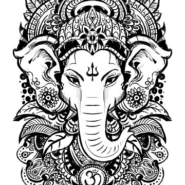 Elephant, Ganesha Drawing Art Painting Sketch, ganesha, white, mammal,  pencil png | PNGWing
