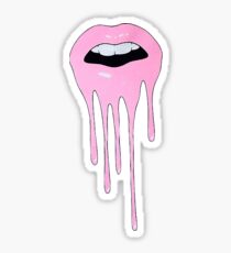 dripping lips Sticker