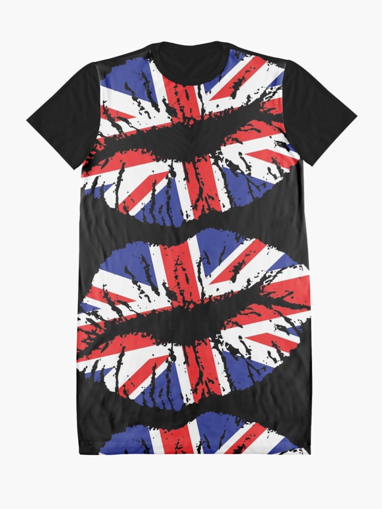 Alternate view of British Lips Graphic T-Shirt Dress