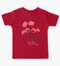pink poppies Kids Tee