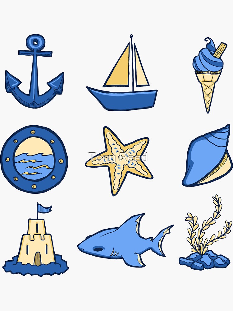 "Ocean Aesthetic" Sticker by MsHollowfox Redbubble