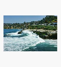 La Jolla California - Pacific Ocean Power Shaping the Coast Photographic Print