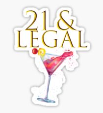 21 And Legal Sticker