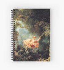 The Swing by Jean-Honoré Fragonard Spiral Notebook