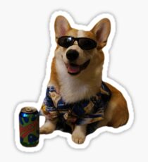 Cooler Corgi Sticker