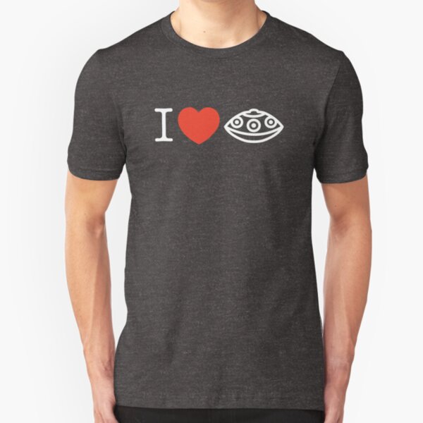 I LOVE PANTAM I LOVE HANDPAN T-SHIRT - WHITE on Black Slim Fit T-Shirt