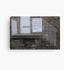 New Lanark: There shall be no human slavery, servitude, or inequality Canvas Print