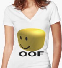 Roblox Death Sound Women's Fitted V-Neck T-Shirt