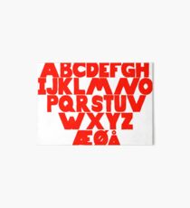 Norwegian Alphabet Art Board