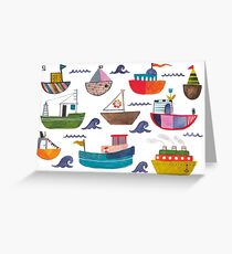 So many boats! Greeting Card