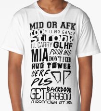 League of Legends Words Long T-Shirt