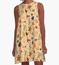 Leaves Dancing A-Line Dress