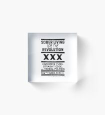 Straight edge XXX Revolution Hardcore Acrylic Block