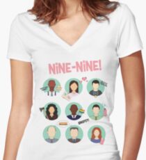 Brooklyn Nine-Nine Squad Women's Fitted V-Neck T-Shirt