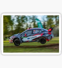 Subaru Rally Team Flying at Oregon Trail Rally Sticker