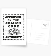 Comics Code Authority Seal Superhero Postcards