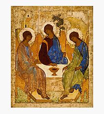Holy Trinity Painting Rublev Trinity Print Icon Christian Religious Wall art Photographic Print