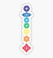 7 Floral Chakra SYmbols Sticker