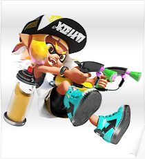 Splatoon 2 Yellow Inkling Poster