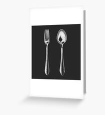 Fork and spoon Greeting Card