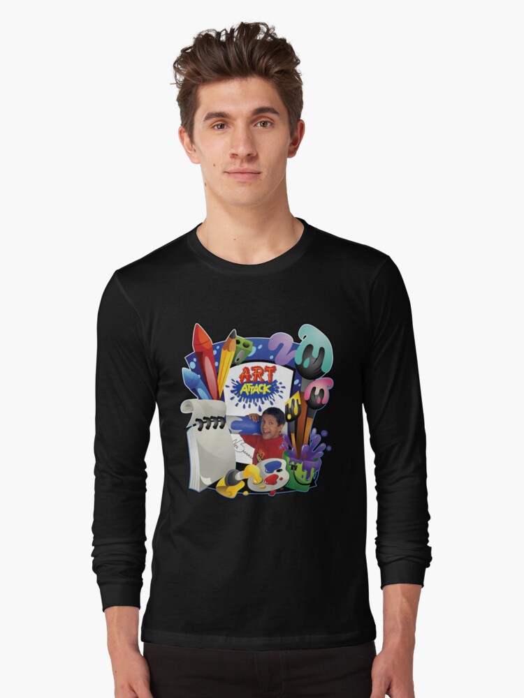 "Neil Buchanan - Art Attack CITV" Long Sleeve T-Shirt by Retro90sKids