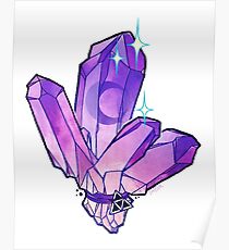 Amethyst Dark Crystal Tattoo Flash Poster