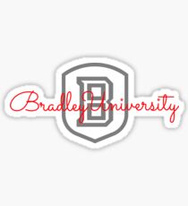 Bradley University Cursive B Shield Sticker Sticker