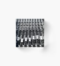 EDM Sound Mix Board Rave Techno Music Acrylic Block