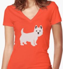 Camiseta entallada de cuello en V Westie