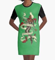 Super Grün T-Shirt Kleid