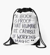 Mochila saco Un libro es una prueba de que los humanos son capaces de hacer magia mágica