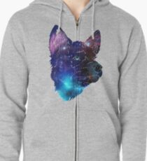 Galaxy Wolf Pup Zipped Hoodie