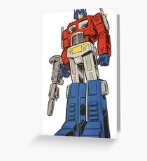 Retro Optimus Prime G1 Comics Greeting Card