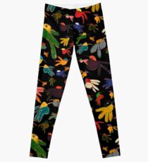 Legging Colibríes multicolores en negro