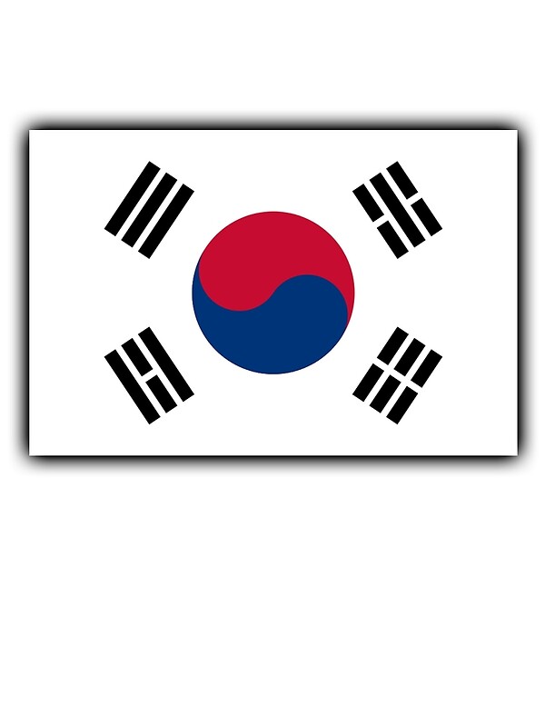 "KOREA, KOREAN, South Korean Flag, National flag of South Korea, on