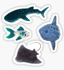 Pegatina Paquete de adhesivo a pescado