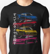 Kill all tires. Silvia S13, S14, S15 (color) Unisex T-Shirt