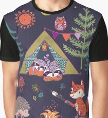 Woodland Animals Campout Graphic T-Shirt